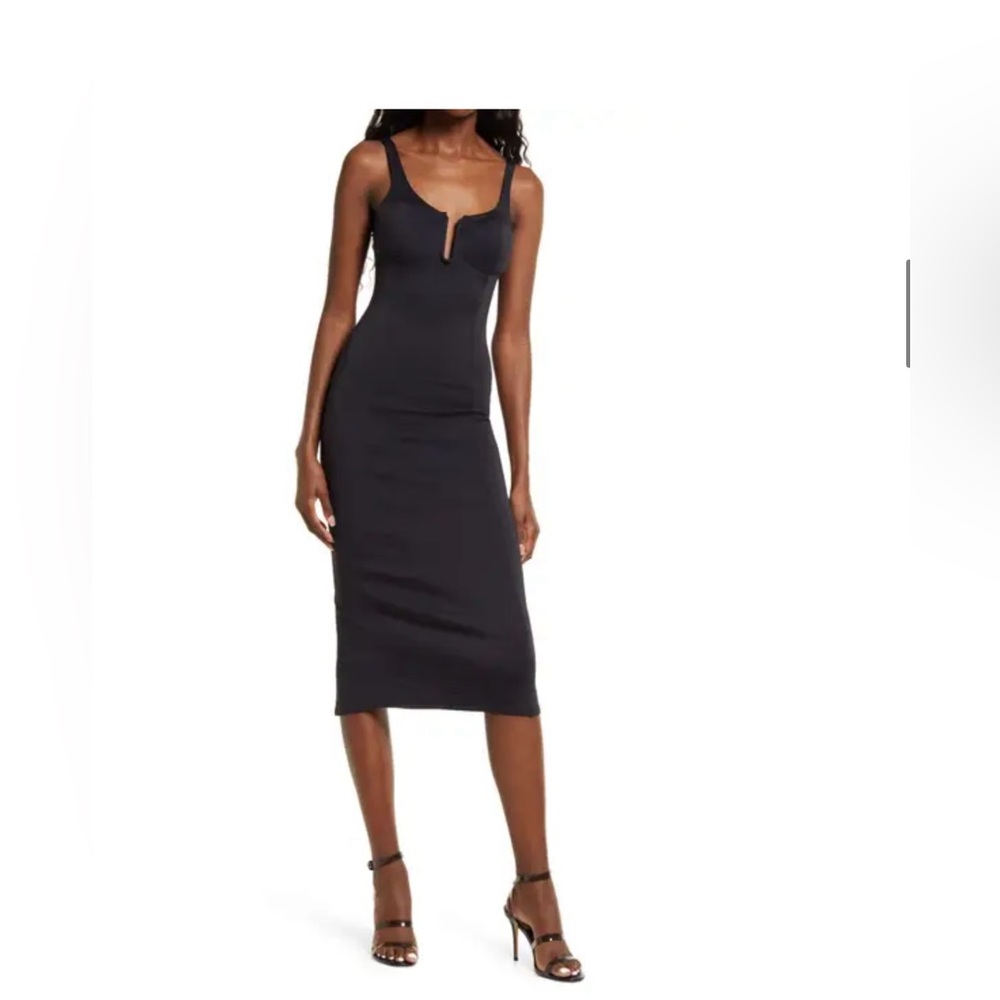 Elegant Black Midi Dress